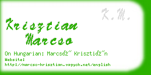 krisztian marcso business card